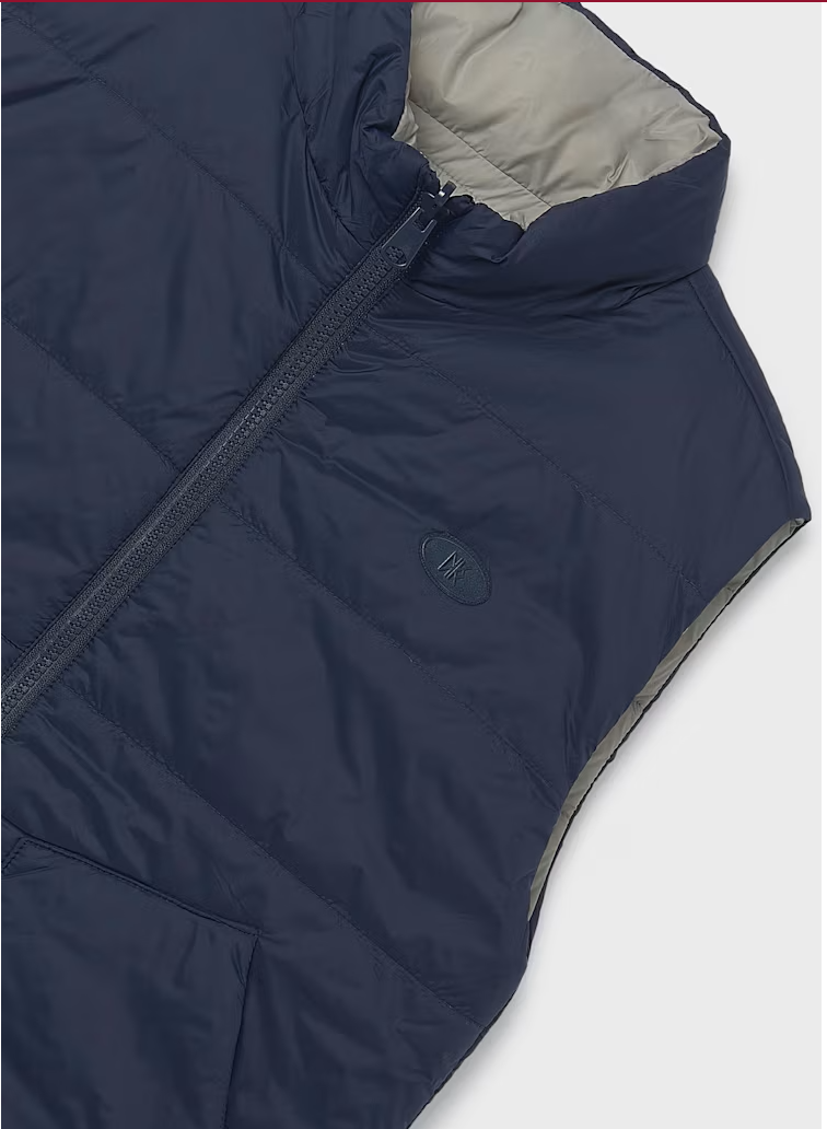 Mayoral Boys Reversible Vest | Navy 6358/SS26