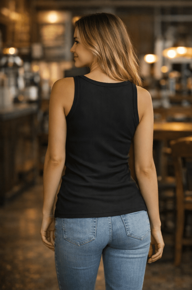 JDY Dexter Rib Tank Top | Black