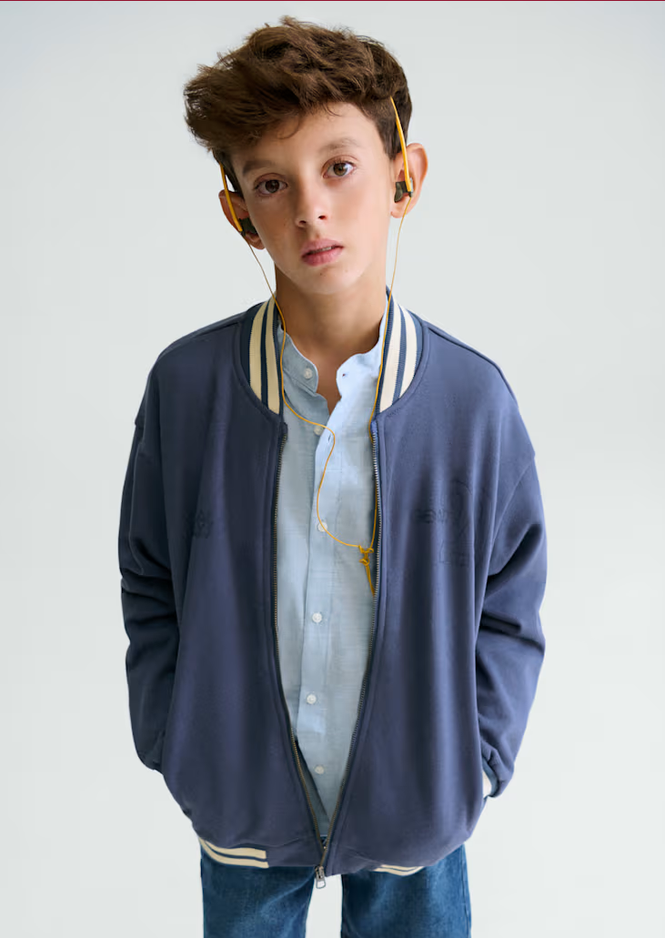Mayoral Boys Beseball Hoodie | Ocean Blue 6416/SS26