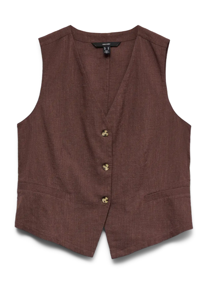 Vero Moda Caia SL Vest Top | Chocolate