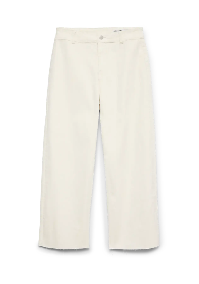 Vero Moda Wild Kayla HR 7/8 Wide Pants | White