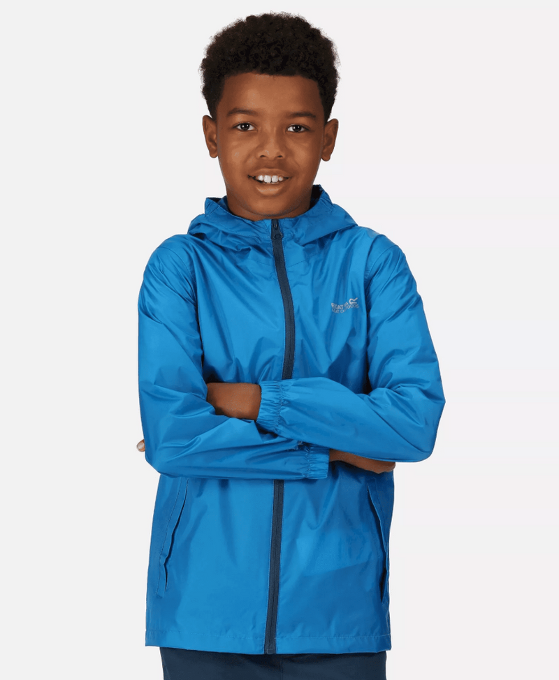 Regatta Kids' Pack It Waterproof Jacket| Indigo RKW213