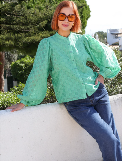 Rant & Rave Zuri Blouse | Green  RR43-P12