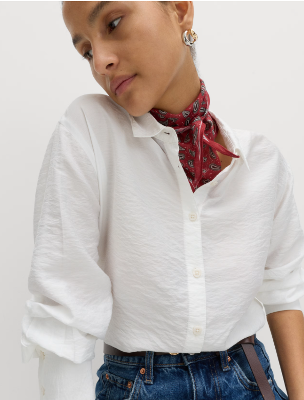 Vero Moda Jenna Detail LS Shirt  | Snow White