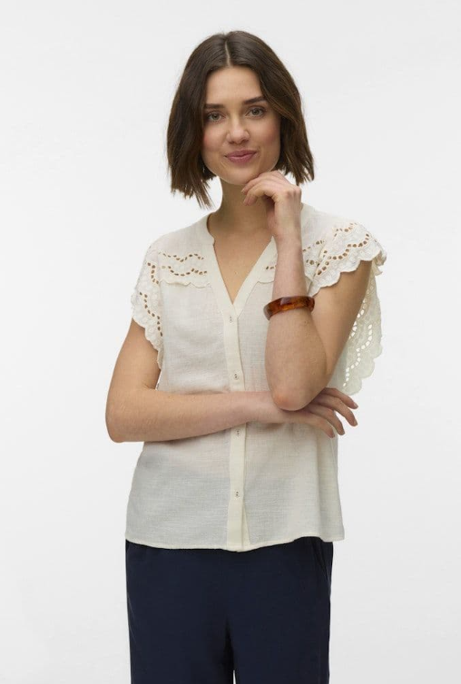 Vero Moda Jayla S/L Top| Cloud Dancer