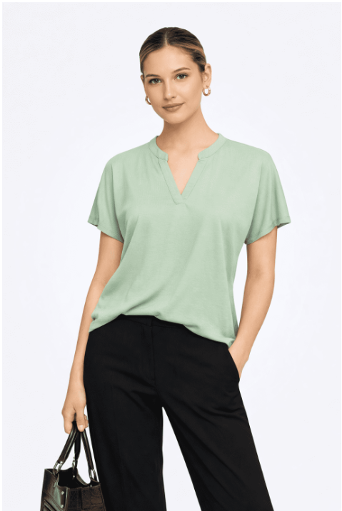 ONLY Free S/S Split Top | Jade