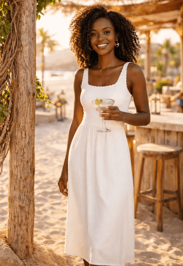 Vero Moda Julietta Singlet 7/8 Dress | Snow White