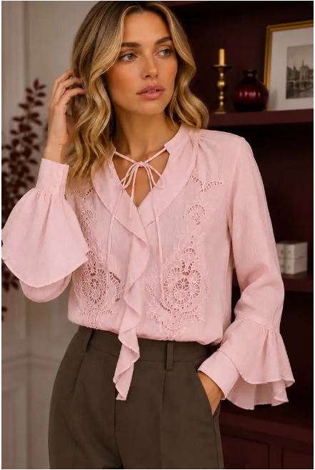 Joelly Layla Blouse | Pink CH58109