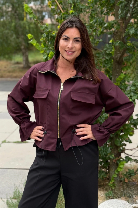 Sweetissima Willow Zip Up Jacket | Burgundy 82694-TJM