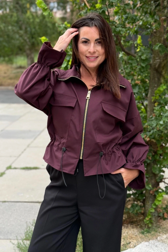 Sweetissima Willow Zip Up Jacket | Burgundy 82694-TJM