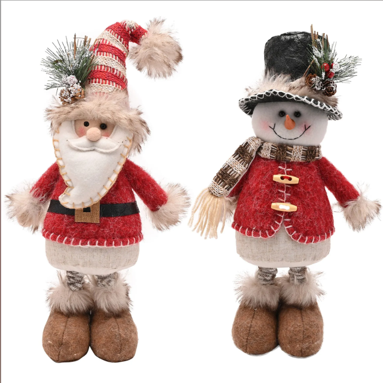 Santa & Friends Standing Santa and Snoawman | Multi XM15637