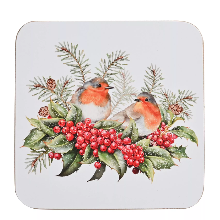 Widdop & Co Set of 4 Robin Coasters | Multi XM15878
