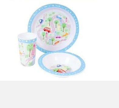 Hugs & Kisses Dinner Set – 3 Piece | Blue FS863
