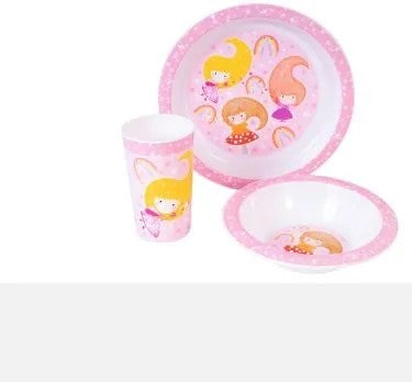 Hugs & Kisses Dinner Set – 3 Piece | Pink FS863