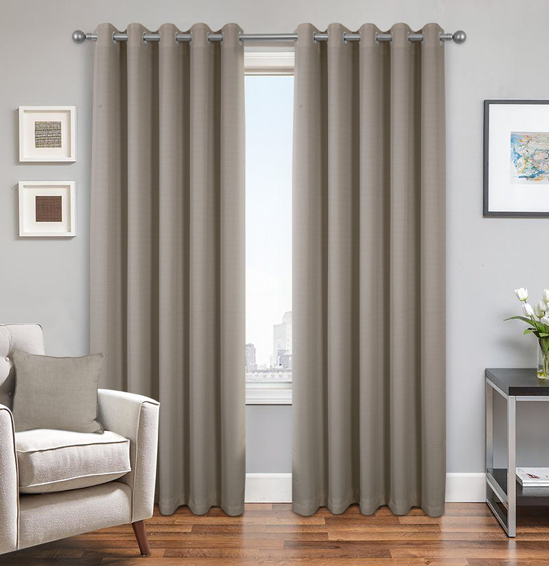 Frank Relf Shady Eyelet Black Out Curtains | Taupe