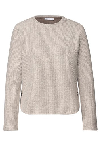 Street One Rib Button Top | Amber 326057