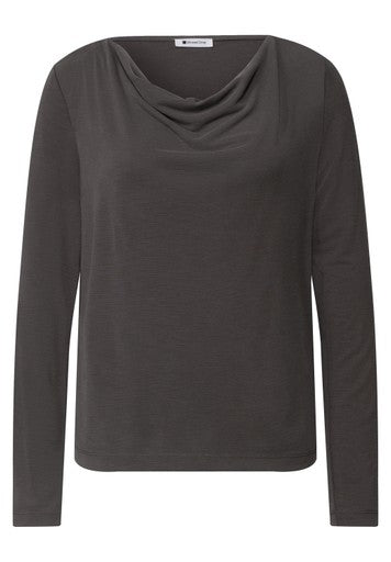 Street One Waterfall Long Sleeve Shirt | Coffee 326056