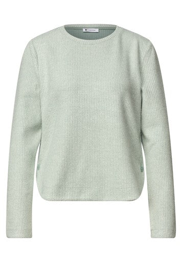 Street One Rib Button Top | Green 326057