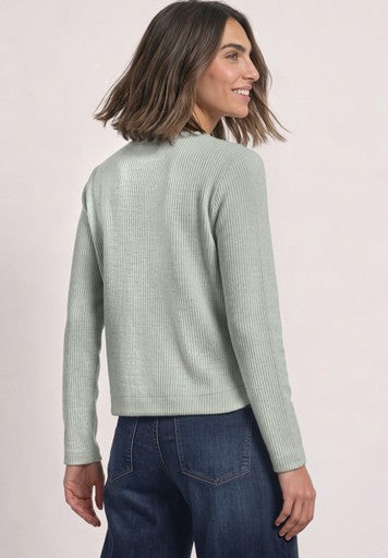 Street One Rib Button Top | Green 326057