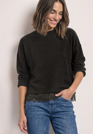 Street One Melange Shirt | Coffee 326063