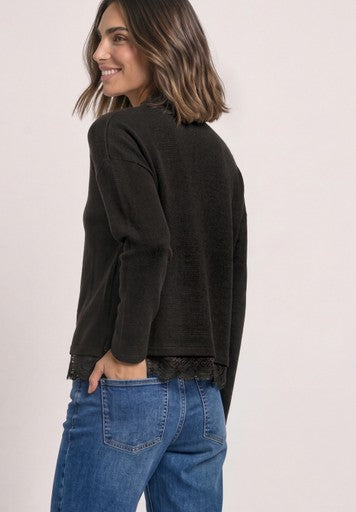 Street One Melange Shirt | Coffee 326063