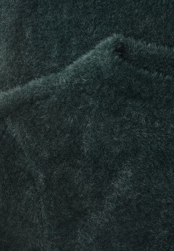 Street One Fluffy Sweater | Dark Green 326058