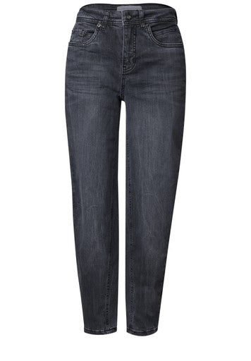 Street One High Waist Barrel Jeans | Steel Grey 381687