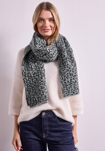 Street One Leo Long Scarf | Black/Grey 573164