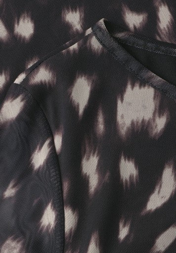 Street One Mesh Shirt | Black/Beige 326072