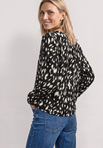 Street One Splitneck Blouse | Black 347006