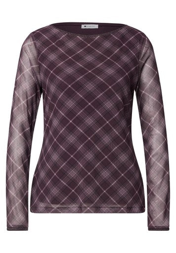 Street One Mesh Shirt | Berry 326182