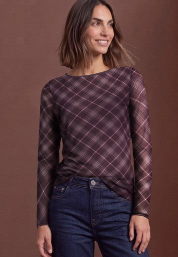 Street One Mesh Shirt | Berry 326182