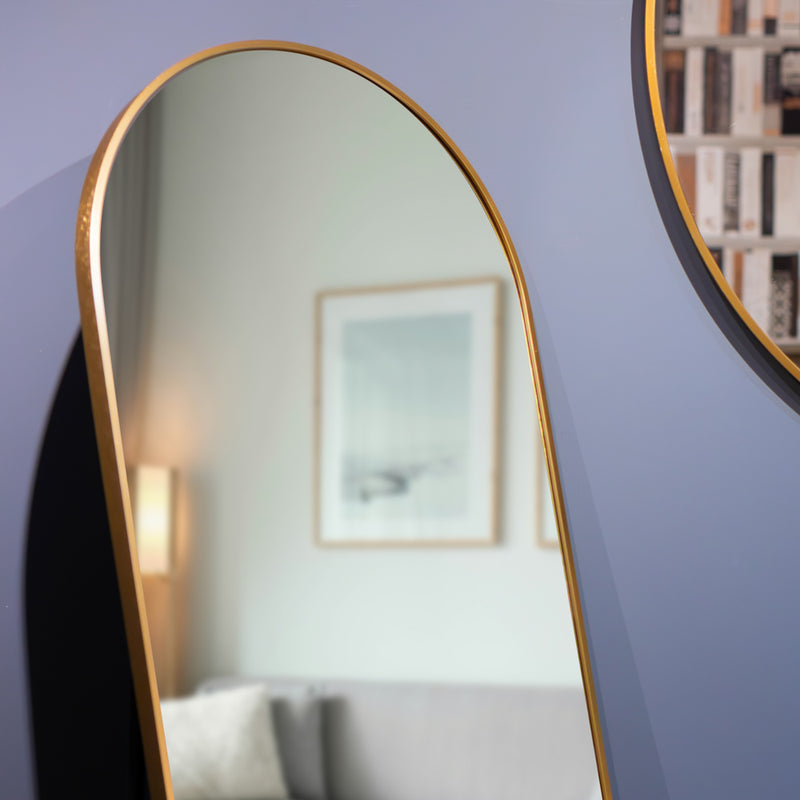 TARA Modena Floor Standing Mirror | Gold TL6044