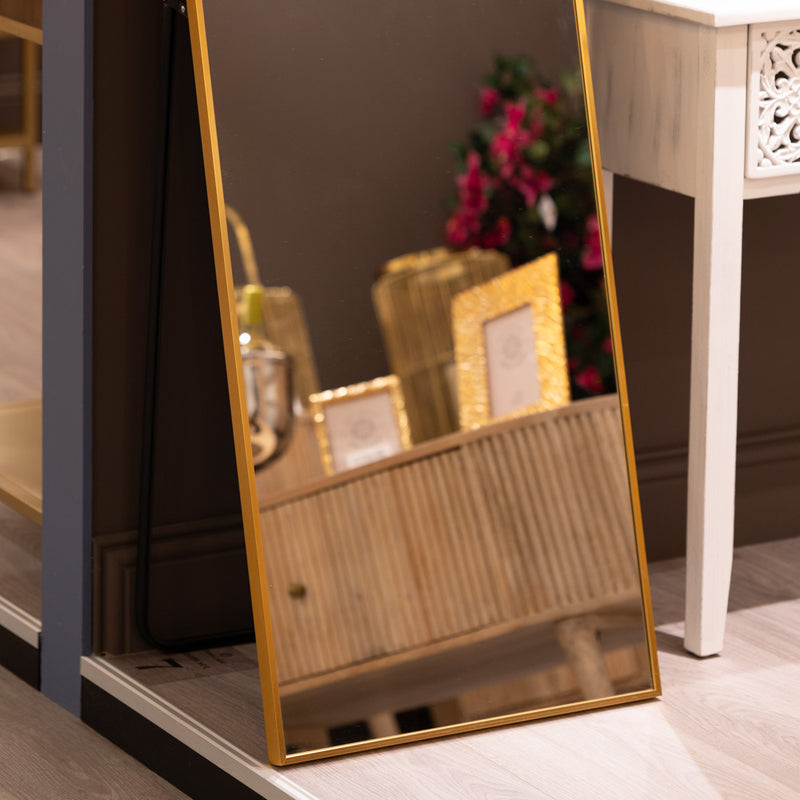 TARA Modena Floor Standing Mirror | Gold TL6044