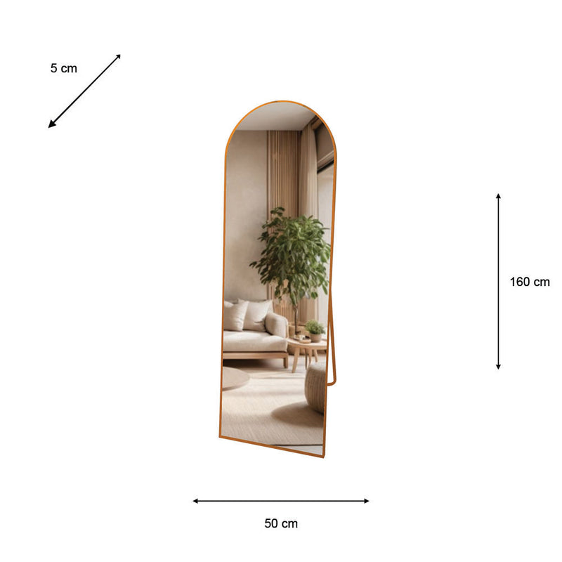 TARA Modena Floor Standing Mirror | Gold TL6044