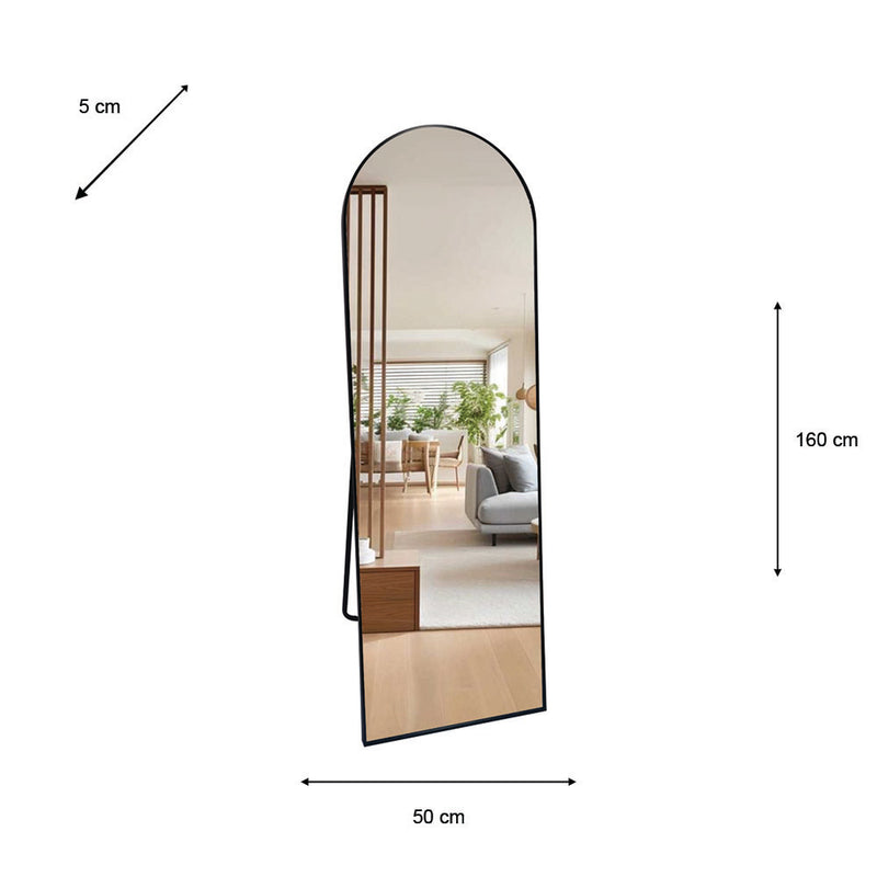 TARA Modena Floor Standing Mirror | Black TL6045