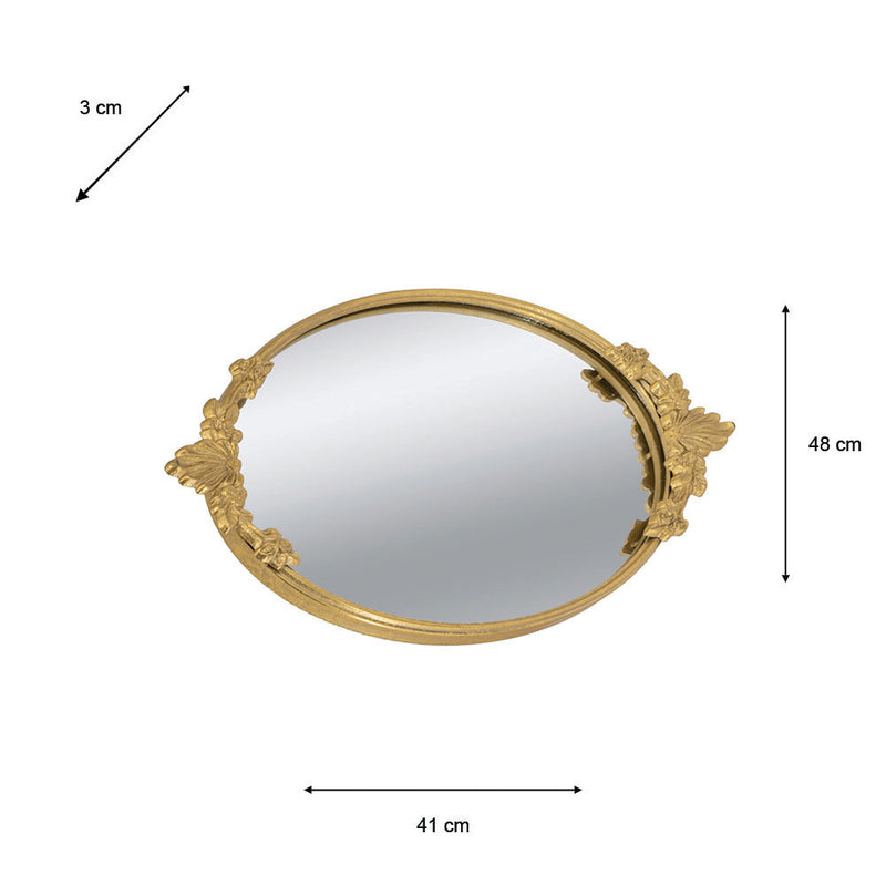TARA Decorative Round Tray | Gold TL7132