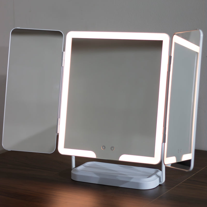 TARA Hollywood Recharge Portable Mirror | White TL7196