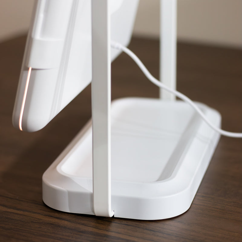 TARA Hollywood Recharge Portable Mirror | White TL7196