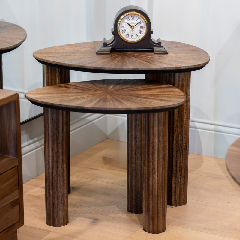 TARA Ray Set of 2 Side Tables |  Dark Teak TL7279