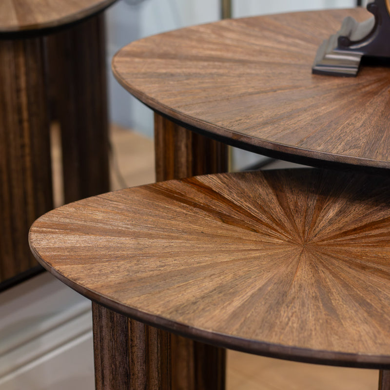 TARA Ray Set of 2 Side Tables |  Dark Teak TL7279
