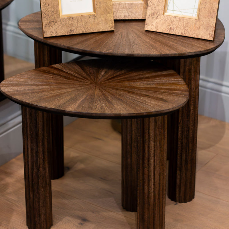TARA Ray Set of 2 Side Tables |  Dark Teak TL7279