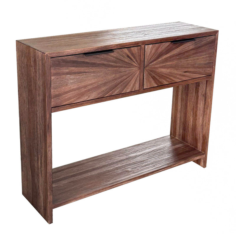 TARA Ray 2-Drawer Console Table |  Dark Teak TL7283