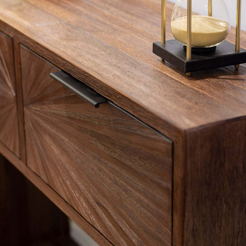 TARA Ray 2-Drawer Console Table |  Dark Teak TL7283