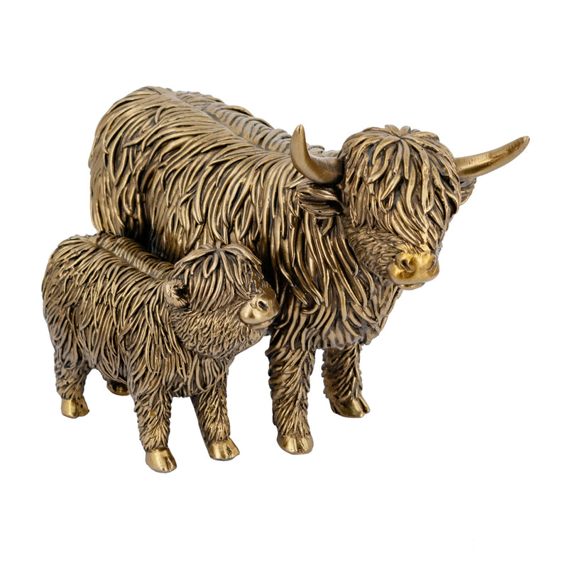 TARA Highland Cows Ornament | Bronze TL7315