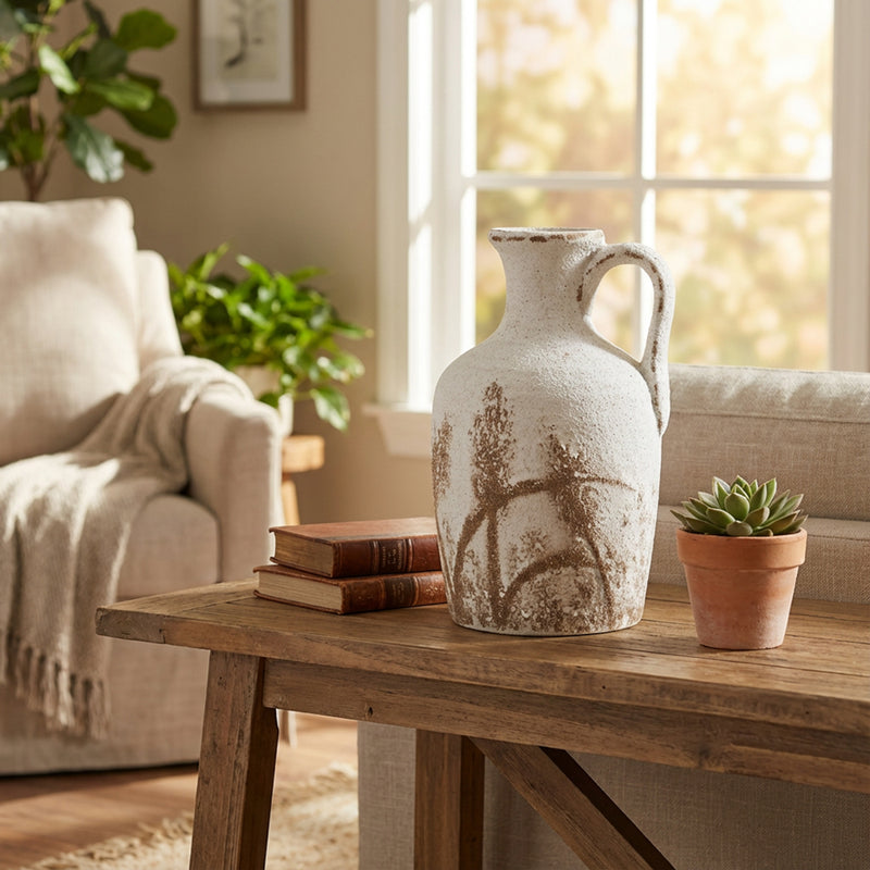 TARA Rustic Sand Vase 26cm | Sand TL7357