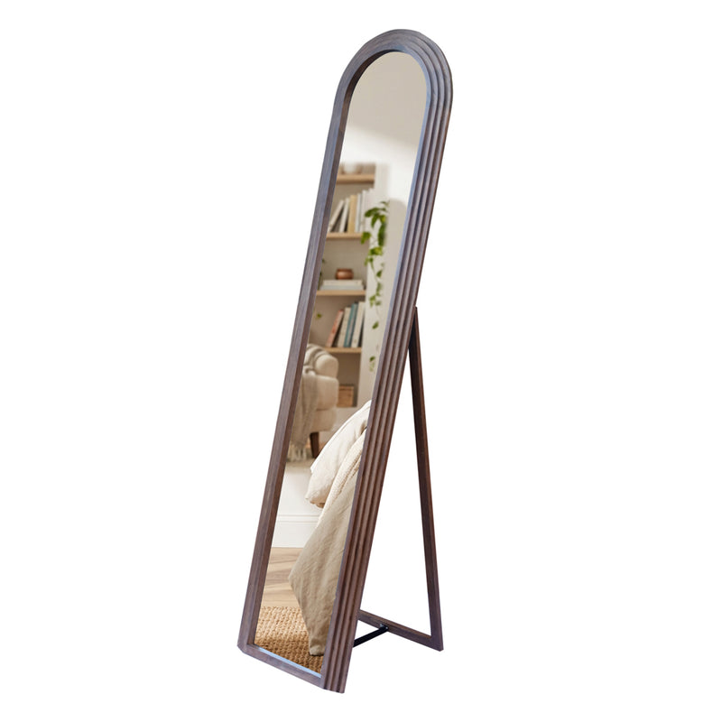 TARA Stepped Arched Floor Standing Mirror | Natural TL7367