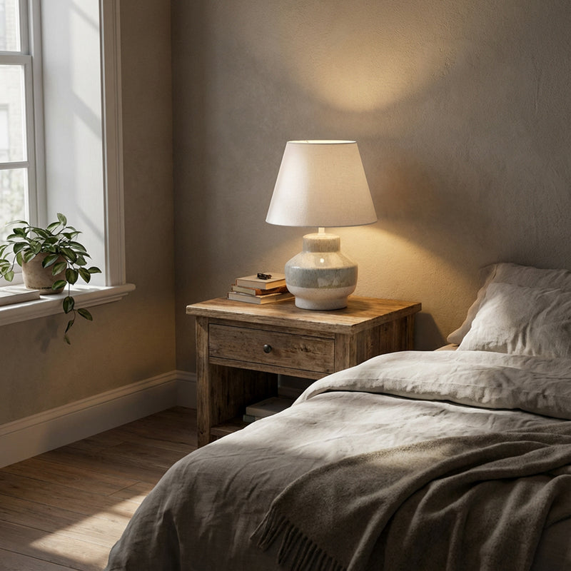 TARA Presley Ceramic Bedside Lamp | Natural TL7428