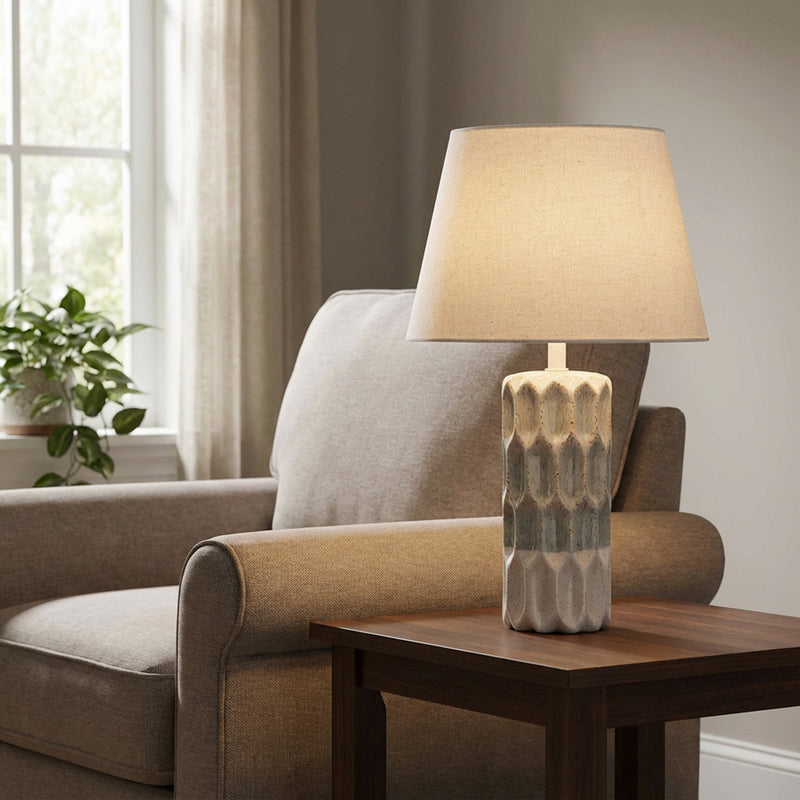 TARA Presley Ceramic Bedside Lamp | Natural TL7429