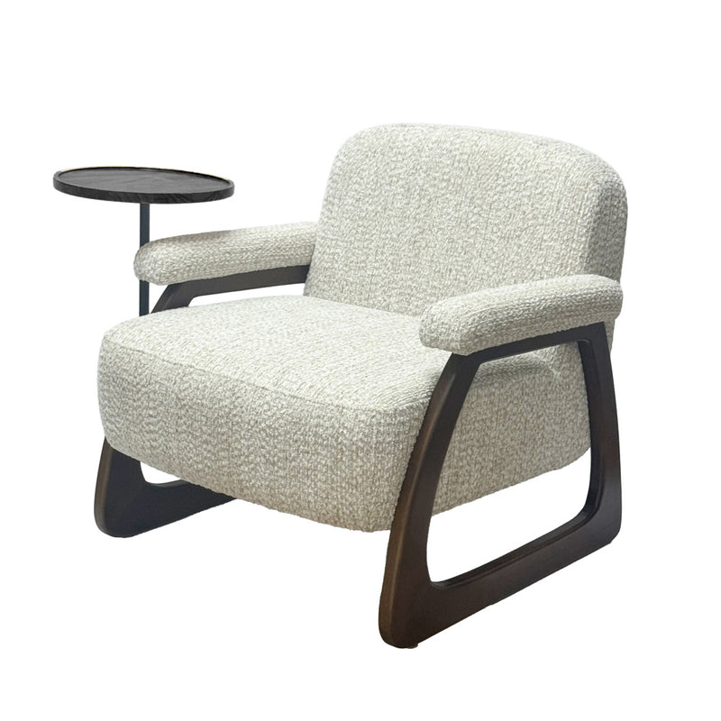 Tara Blake Accent Chair with side Table | Ivory TL7512